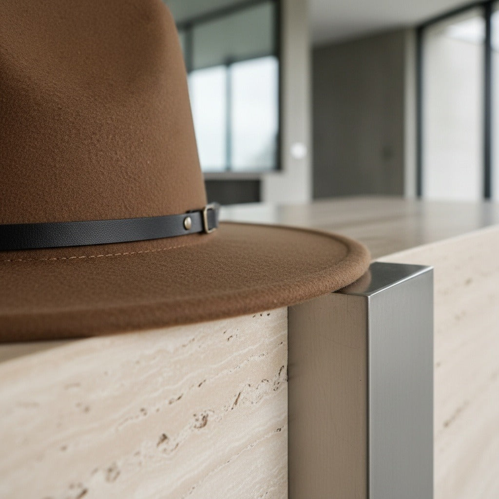 Mens Gatsby Hat - Hazel Brown - Back View