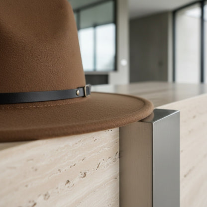 Mens Gatsby Hat - Hazel Brown - Back View
