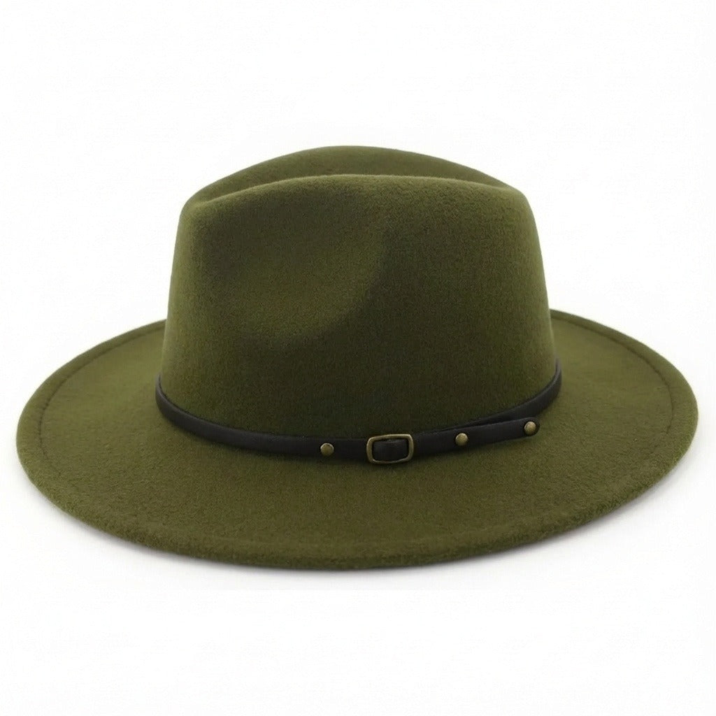 Mens Gatsby Hat - Olive Green - Fabric Detail