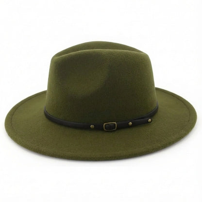 Mens Gatsby Hat - Olive Green - Fabric Detail
