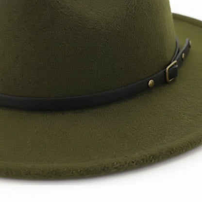 Mens Gatsby Hat - Olive Green - Texture Close Up