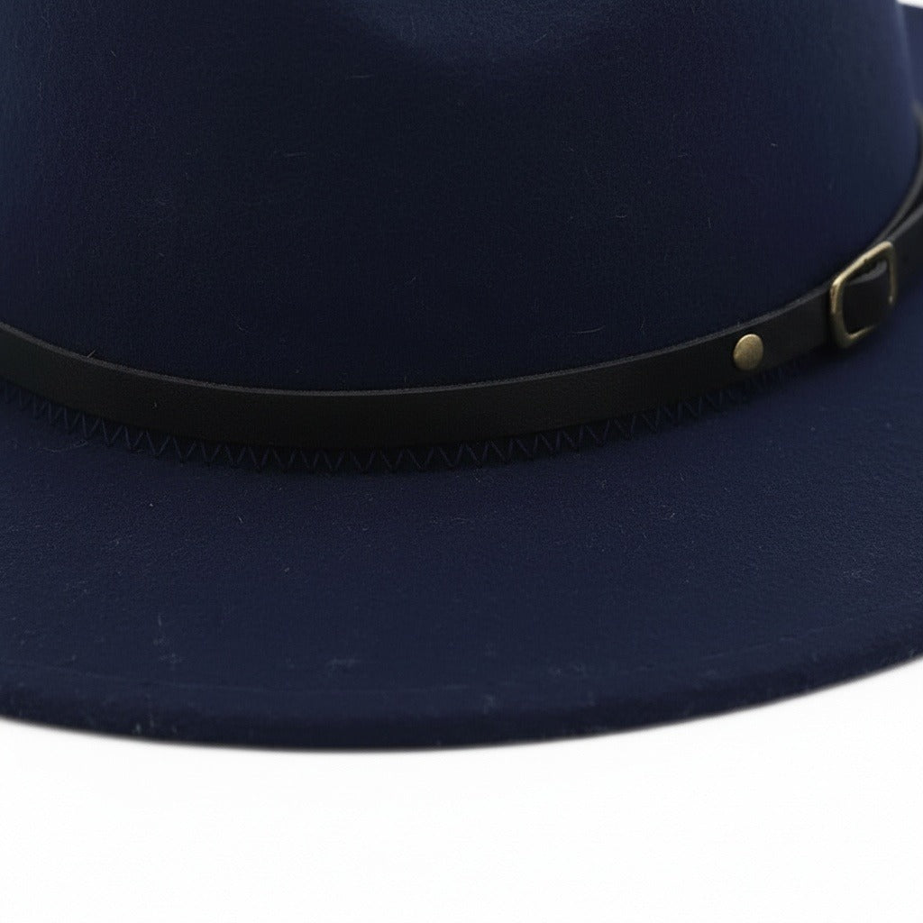 Mens Gatsby Hat - Navy Blue - Texture Close Up