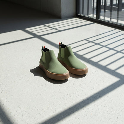 Mens Green Slip On Shoes - Green - Lifestyle Inspiration