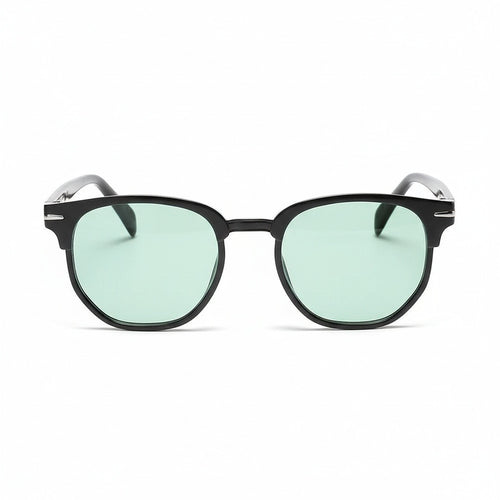 Men's Green Tinted Sunglasses - Green - Front View