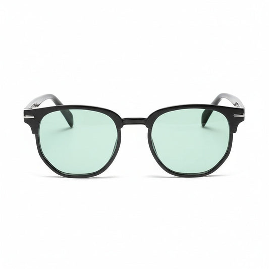 Men's Green Tinted Sunglasses - Green - Front View