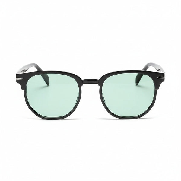 Men's Green Tinted Sunglasses - Green - Front View