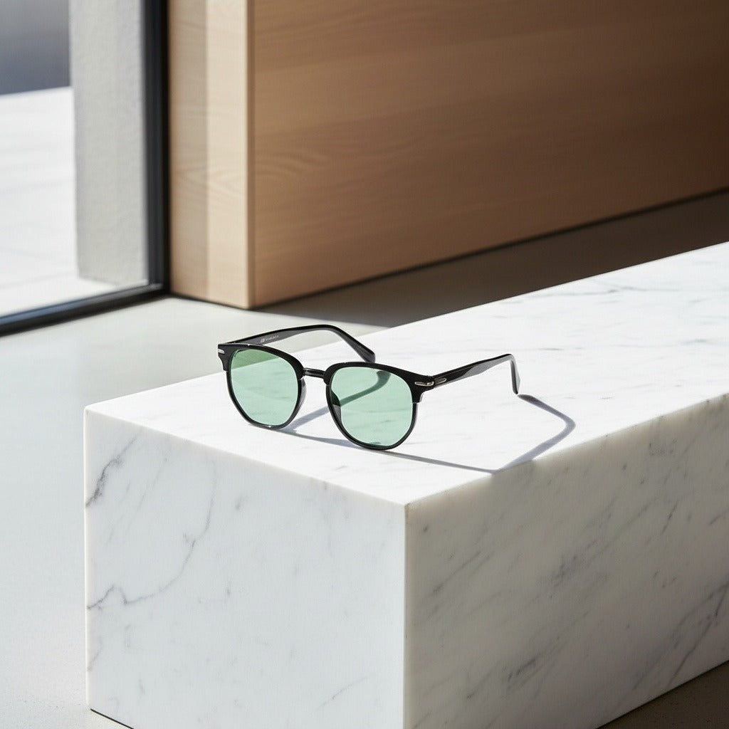 Men's Green Tinted Sunglasses - Green - Lifestyle Inspiration