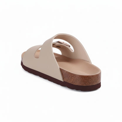Men's Leather Sandals - Oatmeal - Fabric Detail