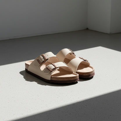 Men's Leather Sandals - Oatmeal - Lifestyle Inspiration