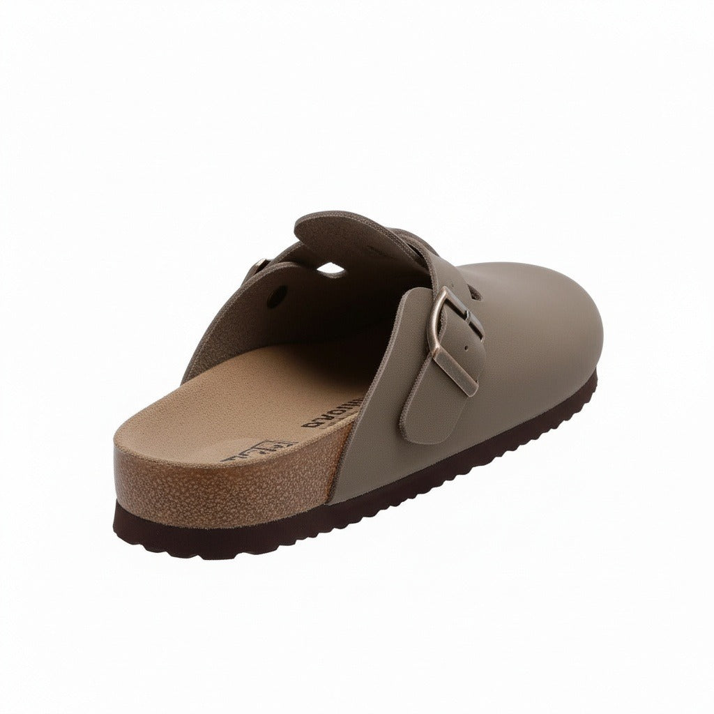 Men's Leather Sandals - Olive - Fabric Detail