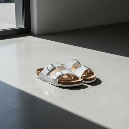 Men's Leather Sandals - White - Lifestyle Inspiration