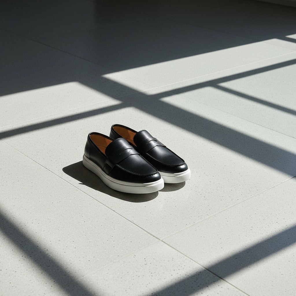 Men's Loafer Slip On Shoes - Black - Lifestyle Inspiration