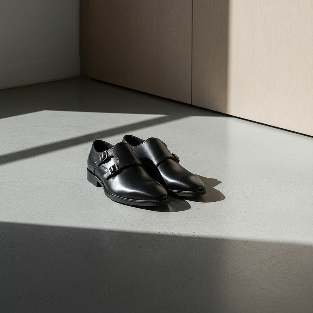 Mens Monk Shoes - Black - Lifestyle Inspiration