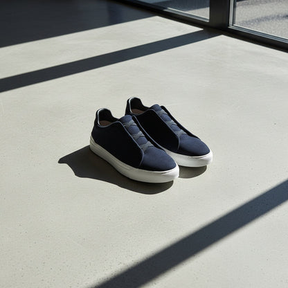 Mens Navy Suede Sneakers - Navy - Lifestyle Inspiration