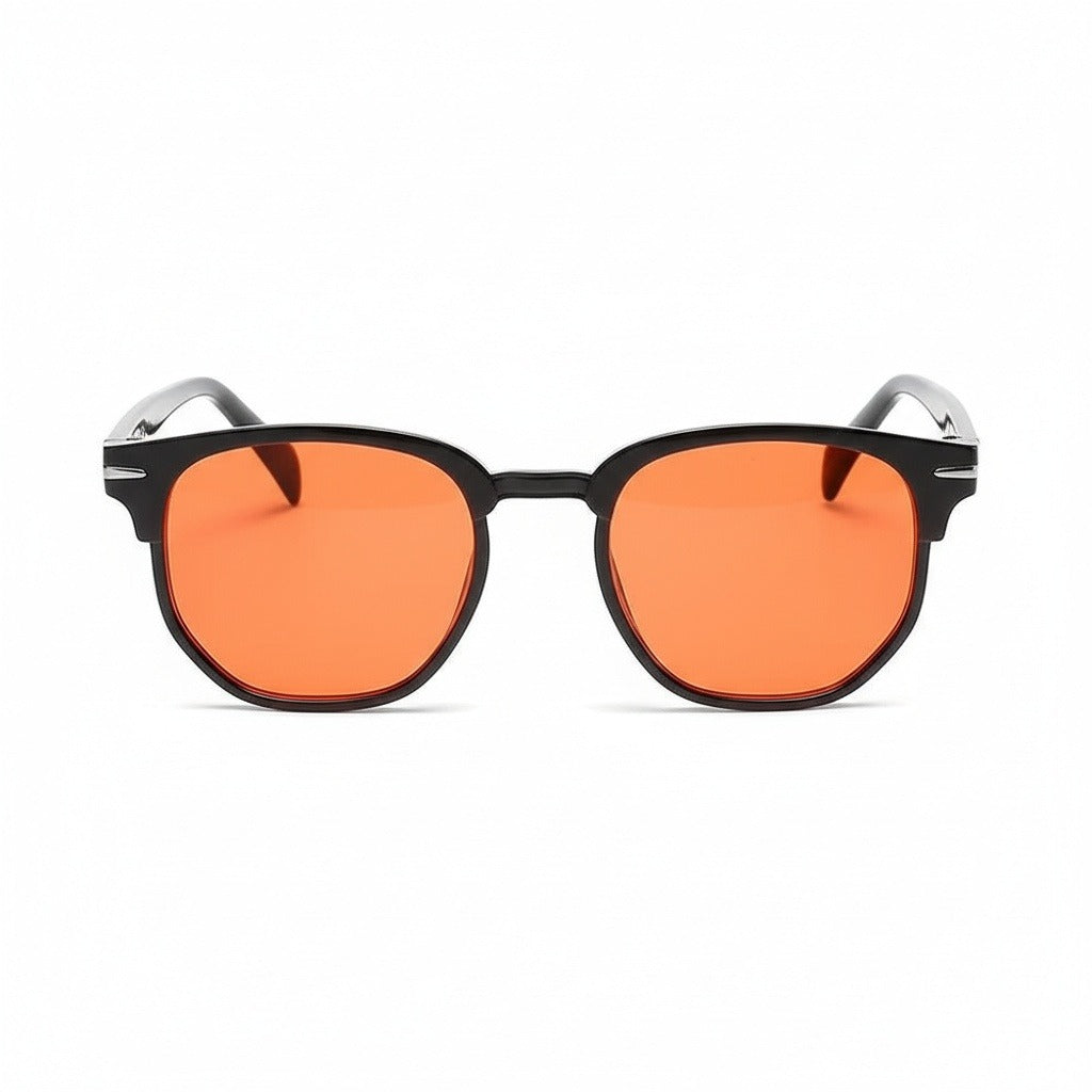 Men's Red Tinted Sunglasses - Red - Front View
