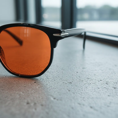 Men's Red Tinted Sunglasses - Red - Back View