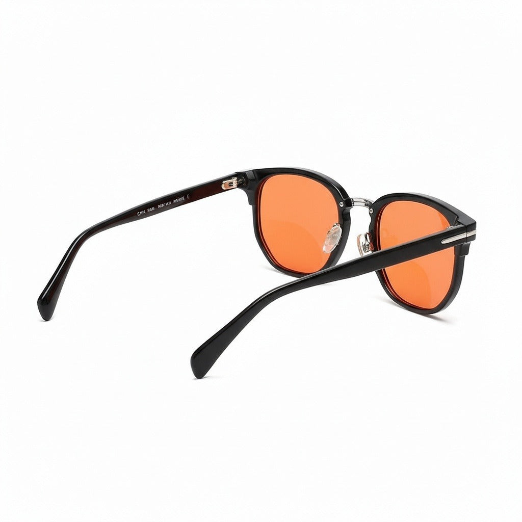 Men's Red Tinted Sunglasses - Red - Fabric Detail
