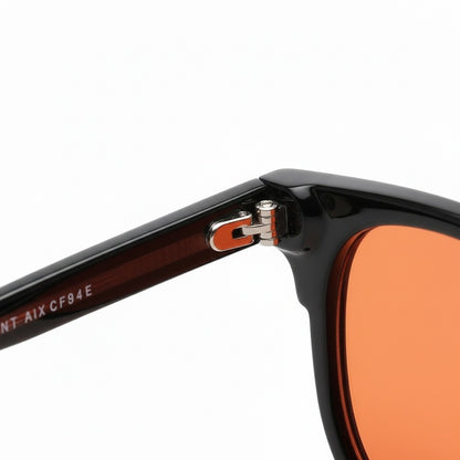 Men's Red Tinted Sunglasses - Red - Texture Close Up