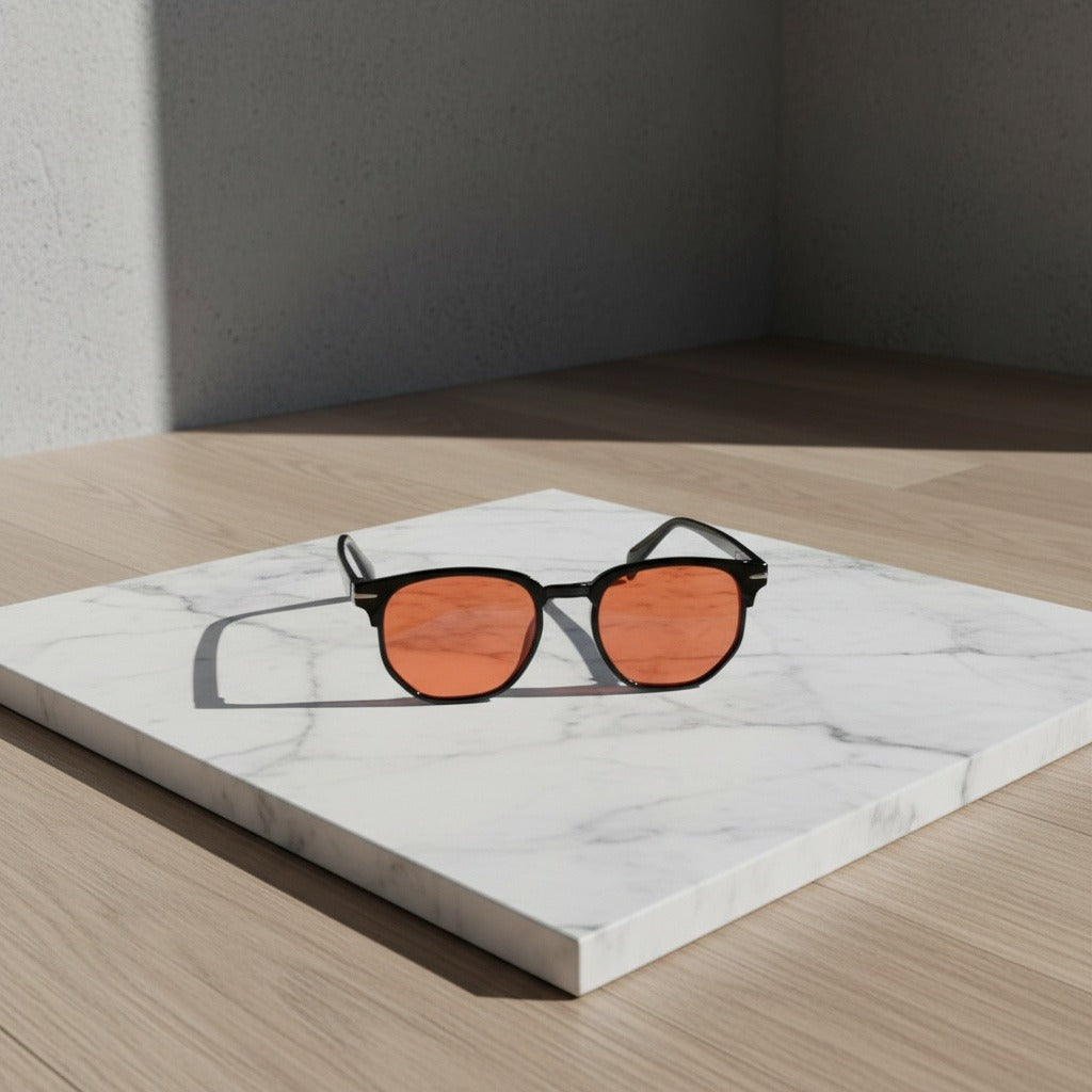 Men's Red Tinted Sunglasses - Red - Lifestyle Inspiration