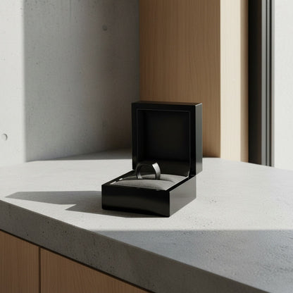 Mens Square Signet Ring - Gunmetal - Lifestyle Inspiration