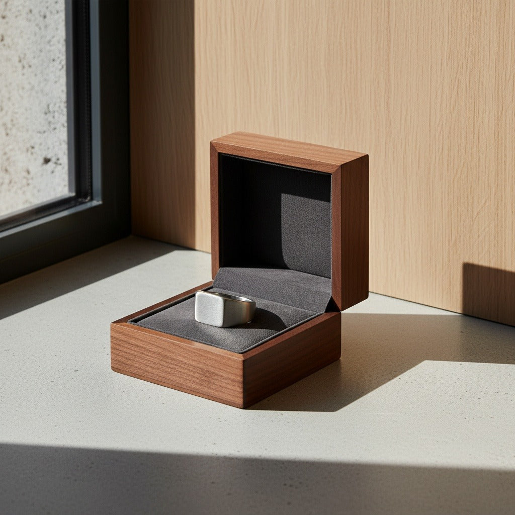Mens Square Signet Ring - Silver - Lifestyle Inspiration