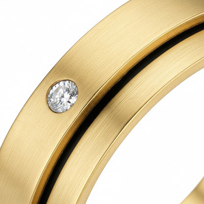 Mens Stainless Steel Rings - Brass - Texture Close Up