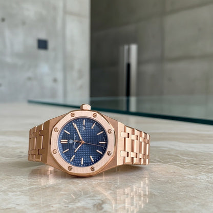 Mens Stainless Steel Watch - Copper Bronze - Back View