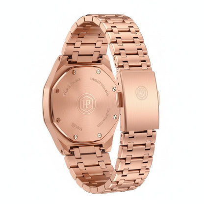Mens Stainless Steel Watch - Copper Rose - Fabric Detail