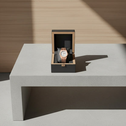 Mens Stainless Steel Watch - Copper Rose - Lifestyle Inspiration