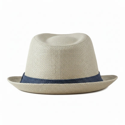 Men's Straw Hat - Natural - Fabric Detail