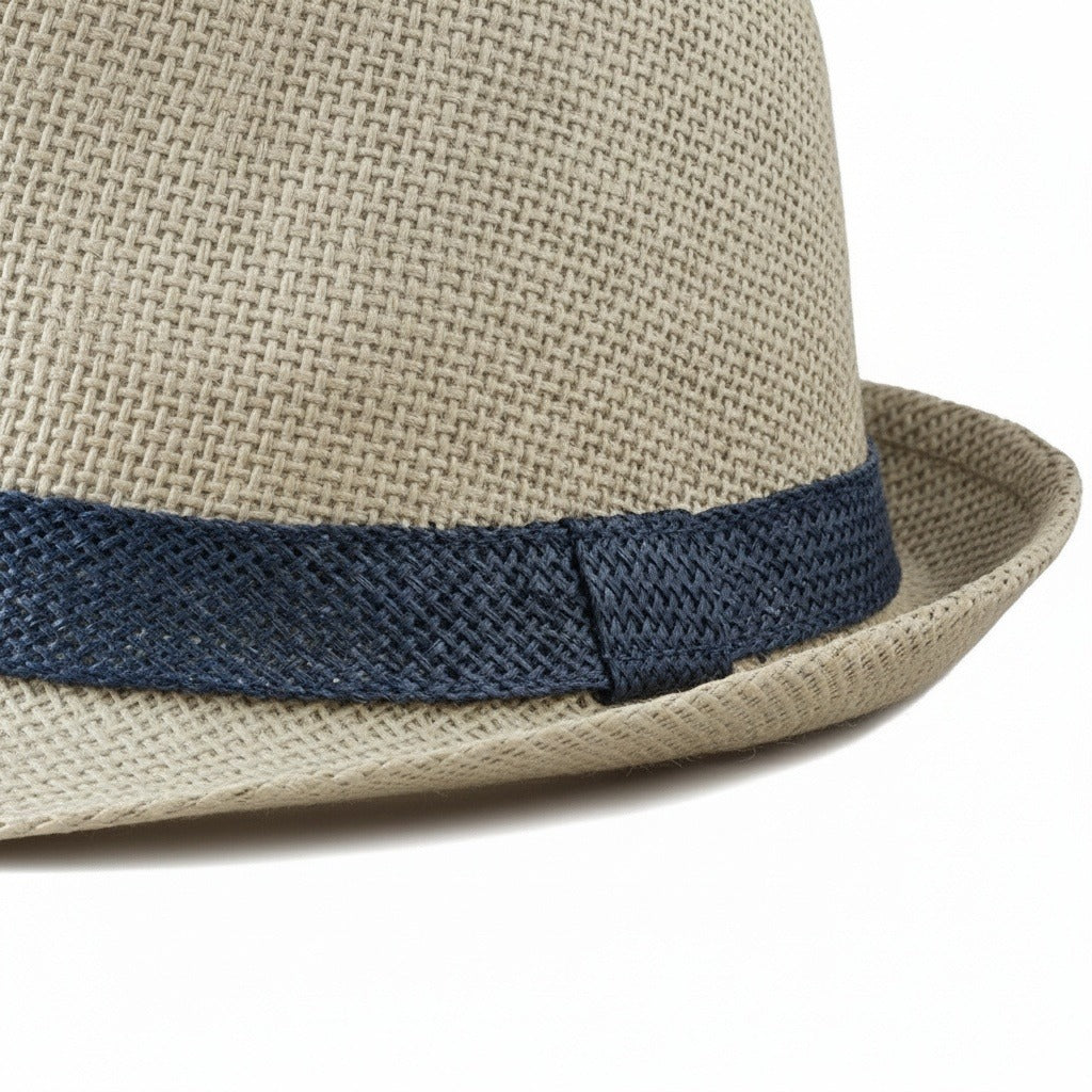 Men's Straw Hat - Natural - Texture Close Up
