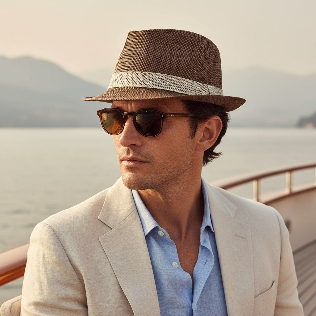 Men's Straw Hat - Java - Angled Shot