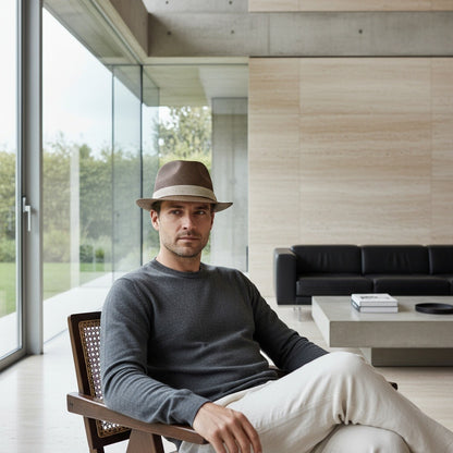Men's Straw Hat - Java - Side Profile