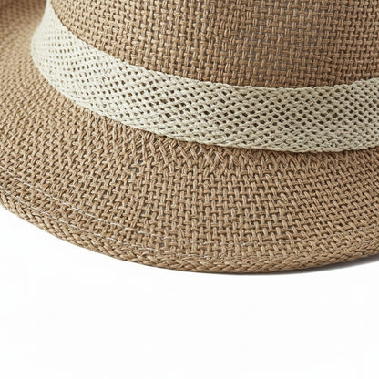 Men's Straw Hat - Straw - Texture Close Up