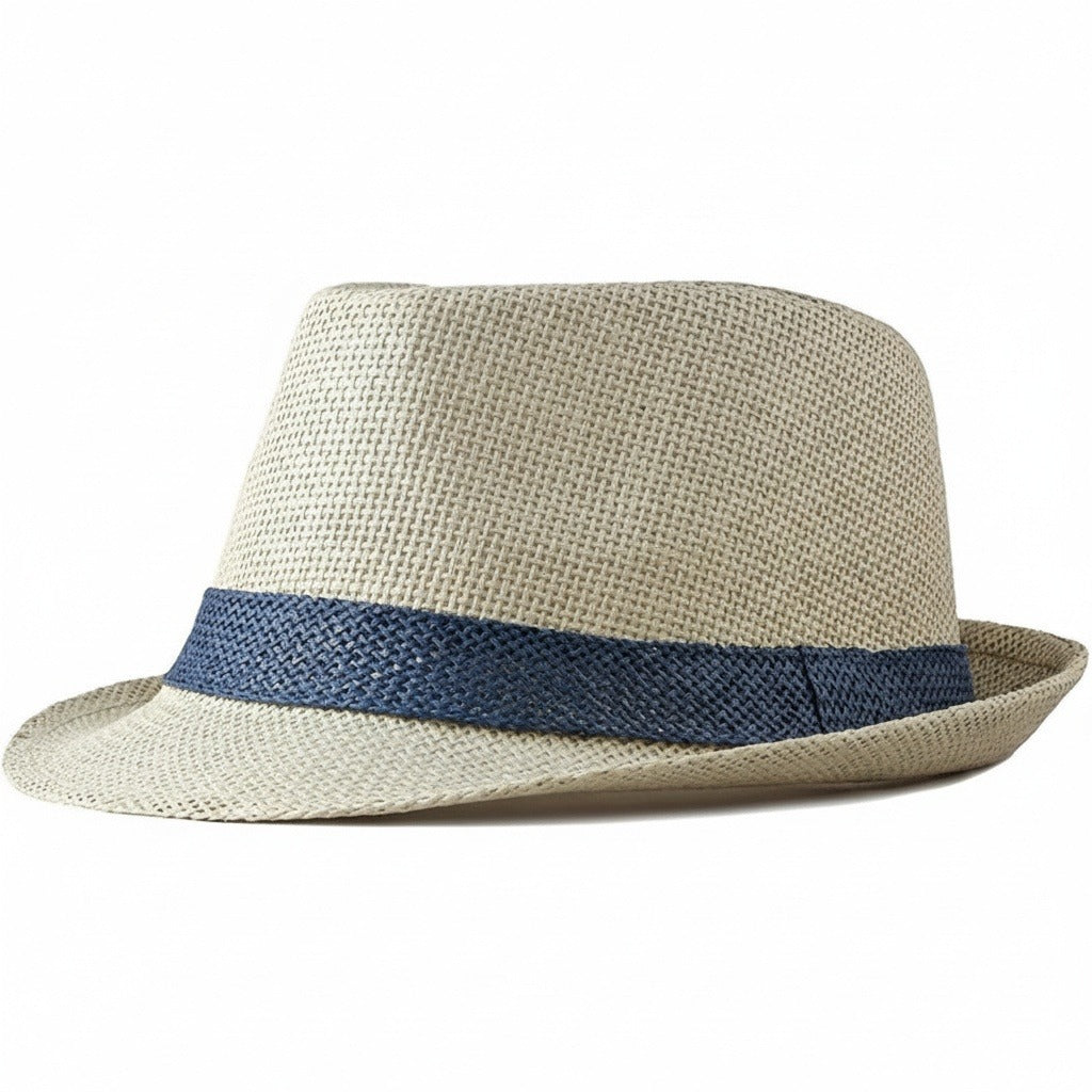 Men's Straw Hat - Natural - Front View