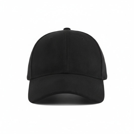 Mens Suede Cap - Black - Front View