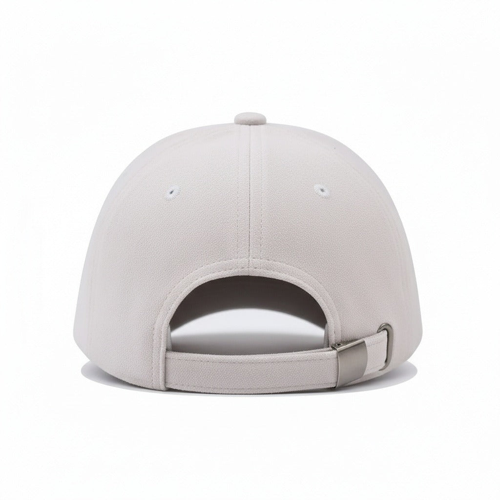 Mens Suede Cap - Off-White - Fabric Detail
