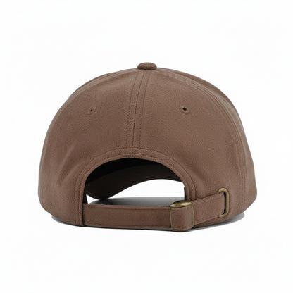Mens Suede Cap - Brown - Fabric Detail