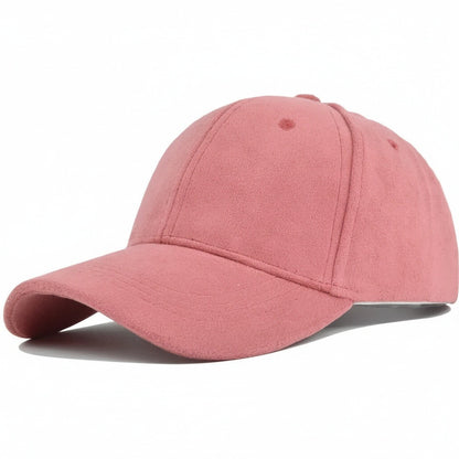 Mens Suede Cap - Rosewood - Front View