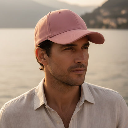 Mens Suede Cap - Rosewood - Angled Shot