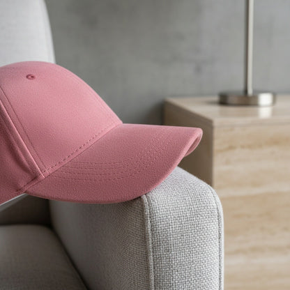 Mens Suede Cap - Rosewood - Back View