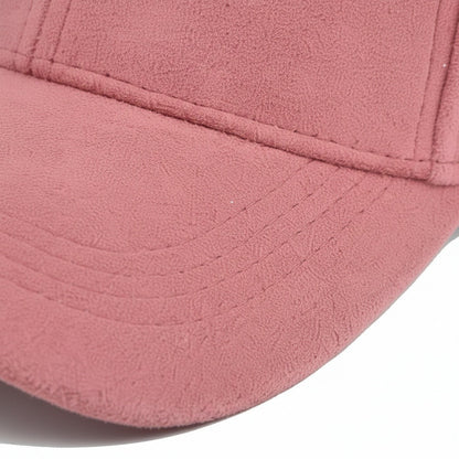 Mens Suede Cap - Rosewood - Texture Close Up