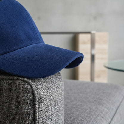 Mens Suede Cap - Royal Blue - Back View