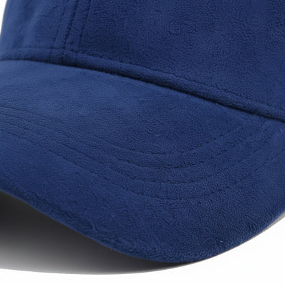 Mens Suede Cap - Royal Blue - Texture Close Up