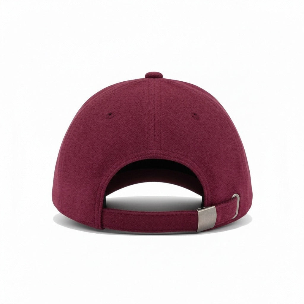 Mens Suede Cap - Burgundy - Fabric Detail