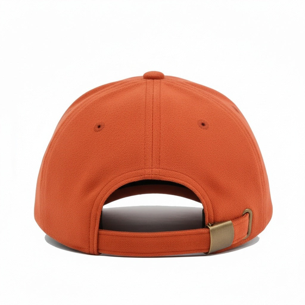 Mens Suede Cap - Rust - Fabric Detail