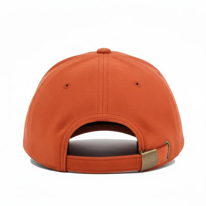 Mens Suede Cap - Rust - Fabric Detail