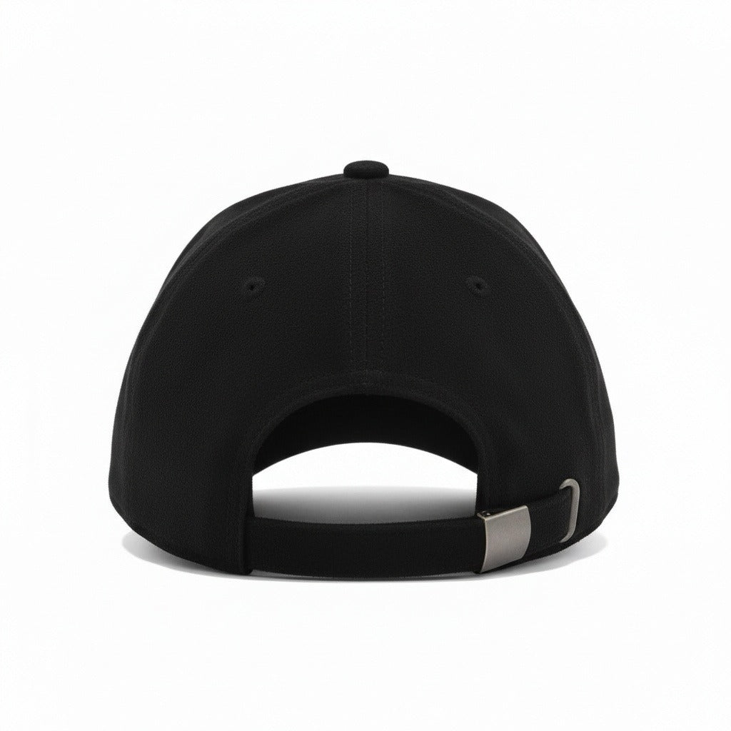 Mens Suede Cap - Black - Fabric Detail