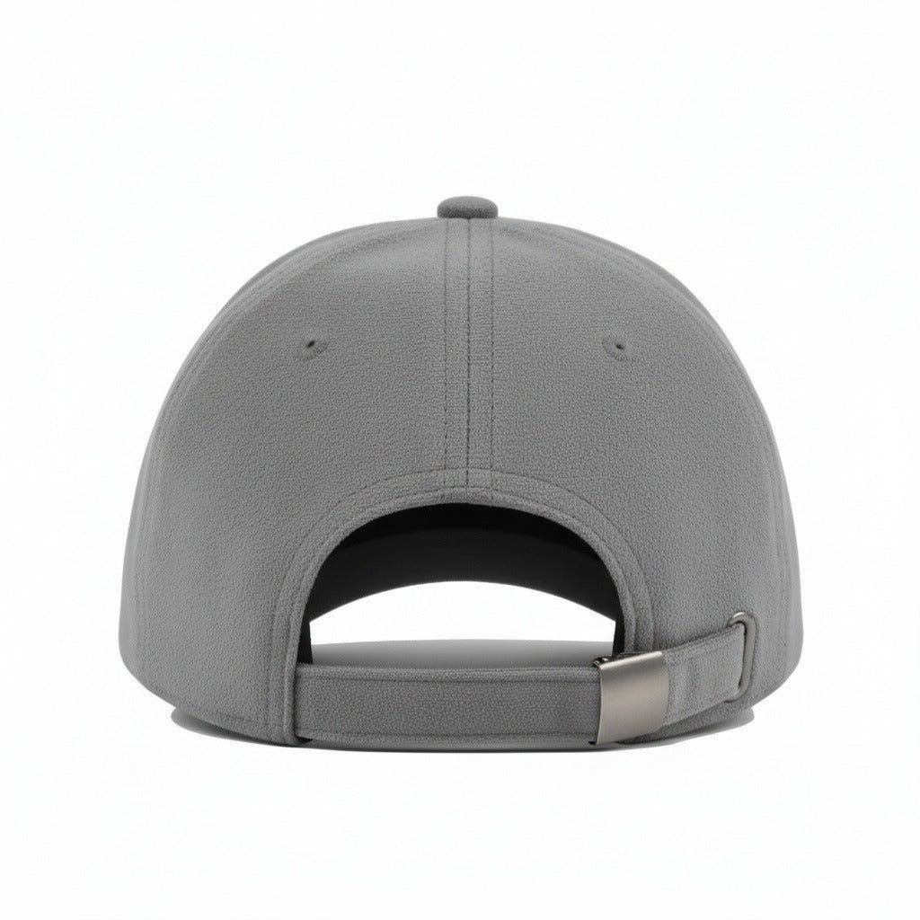 Mens Suede Cap - Charcoal - Fabric Detail