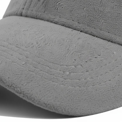 Mens Suede Cap - Charcoal - Texture Close Up